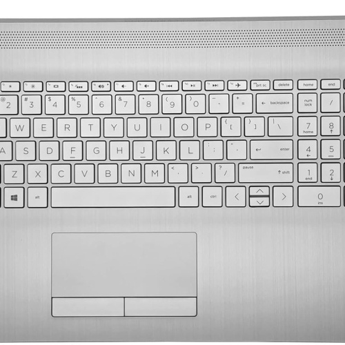 Palmrest for HP 17-by 17T-by 17-CA 17Z-CA  Laptop Backlight Keyboard Assembly with ODD Touchpad L92783-001 Natural Silver